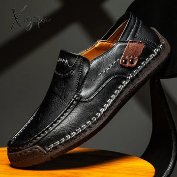 Xajzpa - Men’s Casual Shoes Handmade Mens Style Comfortable Lace Up Moccasins Breathable Loafers